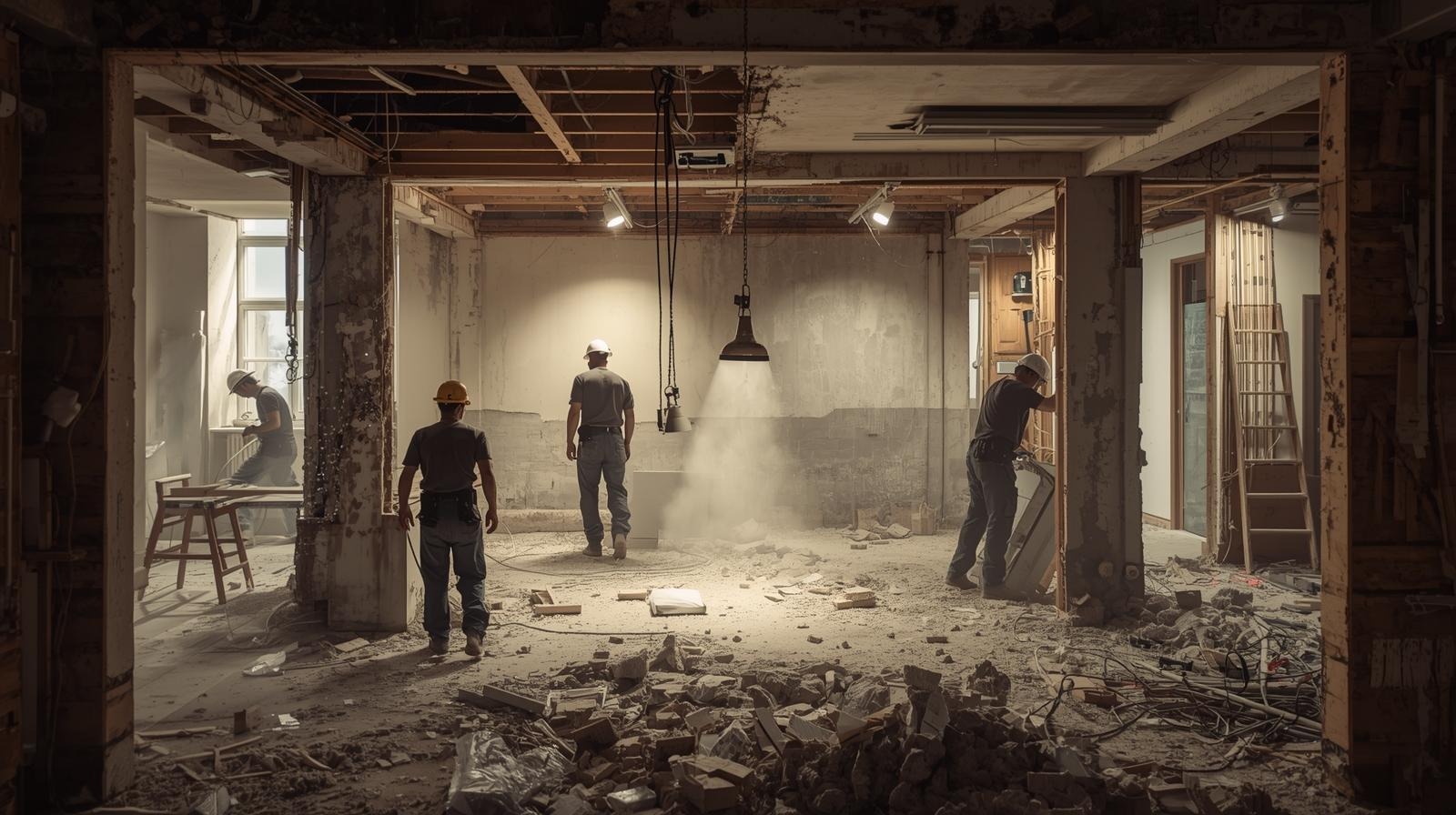 Services in Neukölln___Apartment interior demolition__Office and shop dismantling__Removal of walls and ceilings__Floor and tile removal__Bathroom and kitchen demolition__Selective demolition work__Cons (1)